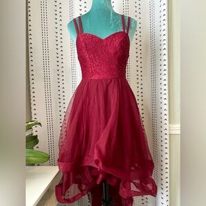 Speechless Deep Red Lace Dress